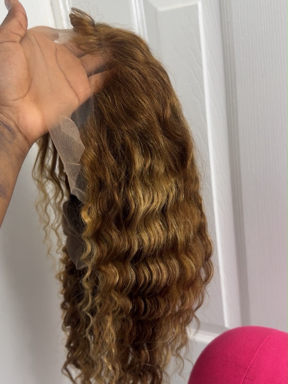 Brown Honey Wave Lace Front Wig - Unbranded